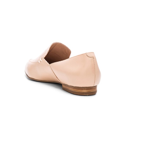 Blush Leather Snake Embossed Loafer Flat - Picture 6 of 6